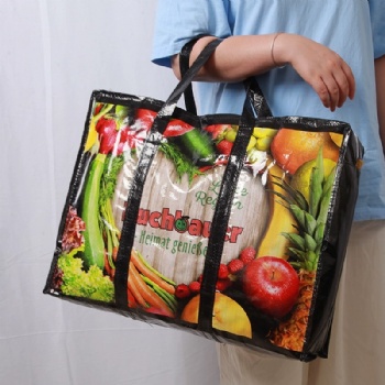 Non Woven Polypropylene Grocery Shopping Bag with zipper top
