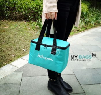 Little spoon turquoise Non-Woven Insulated Lunch Tote